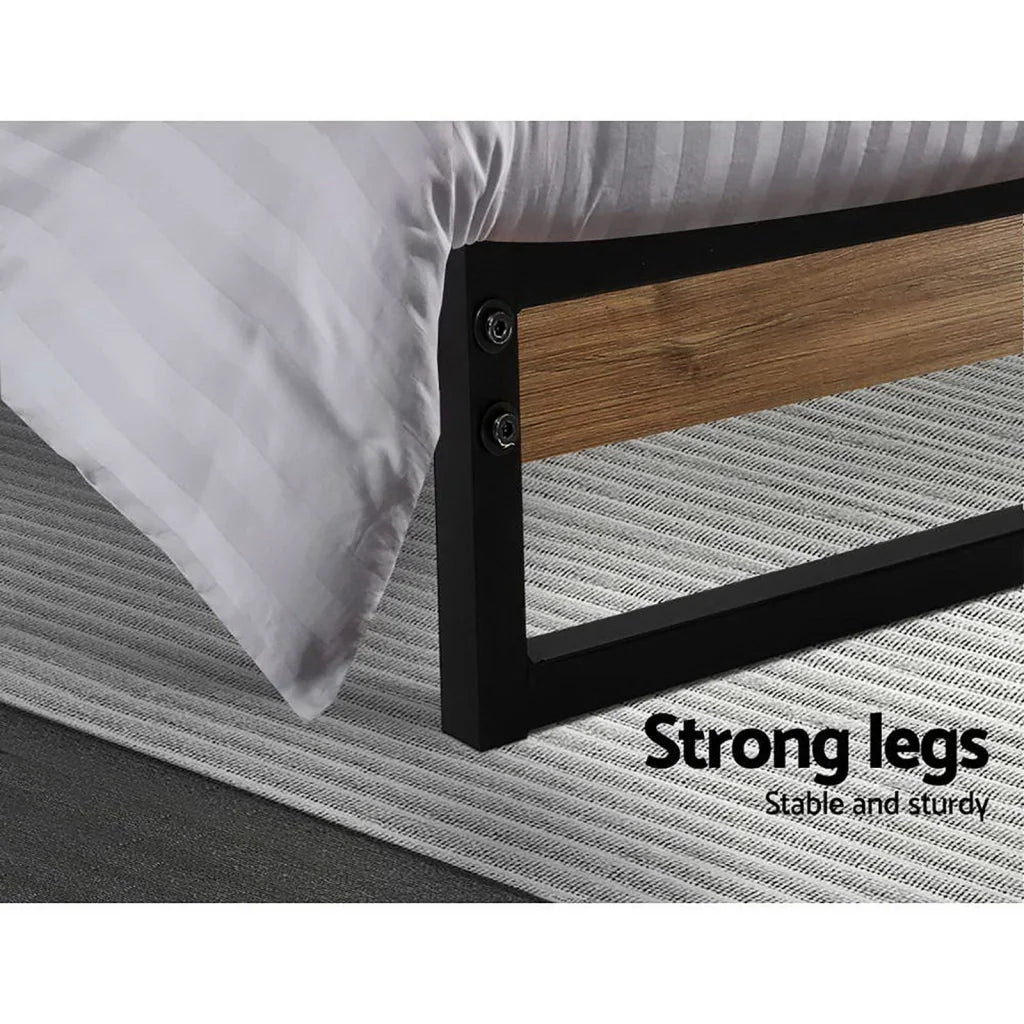 Metal Bed Frame Queen Size Mattress Base Platform