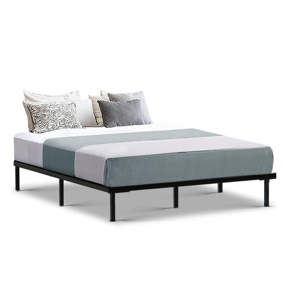Metal Bed Frame Queen Size Mattress Base Platform