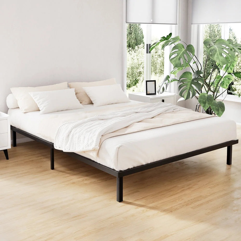 Metal Bed Frame Queen Size Mattress Base Platform