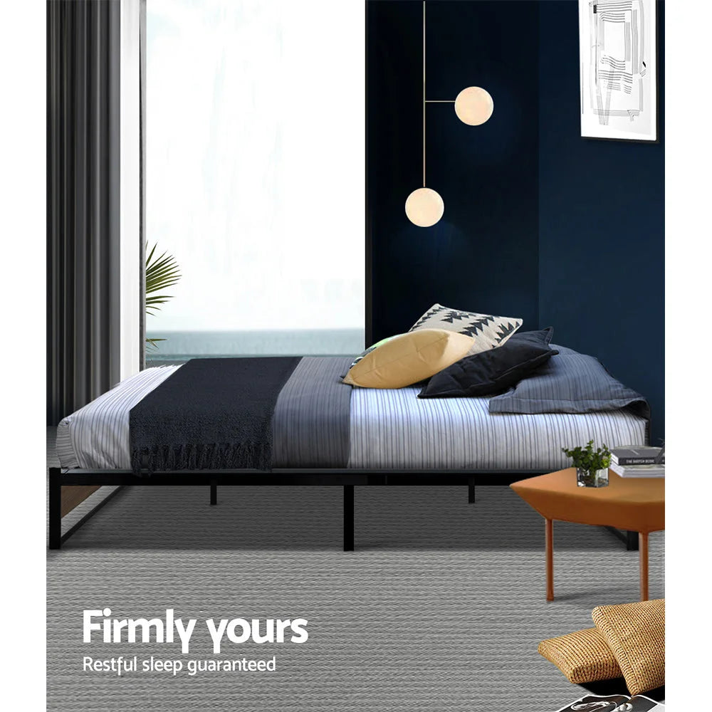 Metal Bed Frame Queen Size Mattress Base Platform