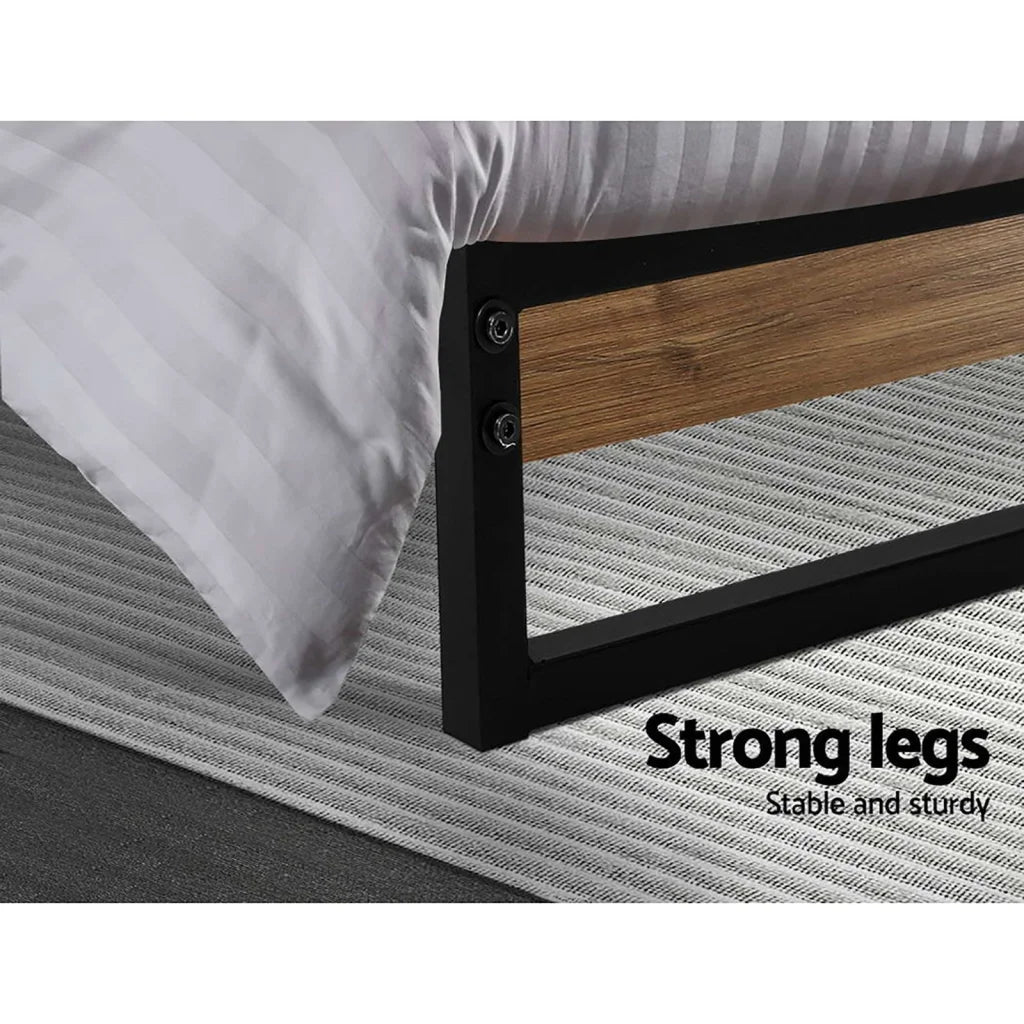 Metal Bed Frame Single Size Mattress Base Platform
