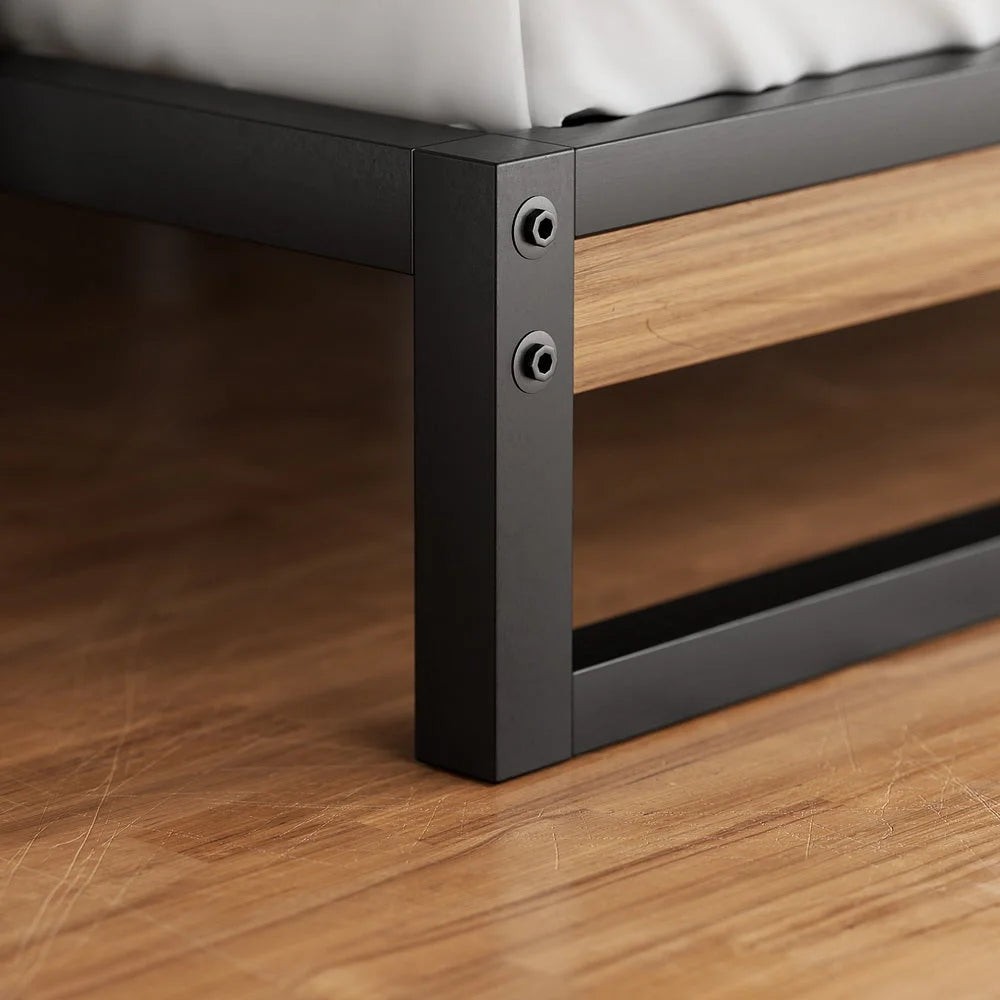 Metal Bed Frame Single Size Mattress Base Platform