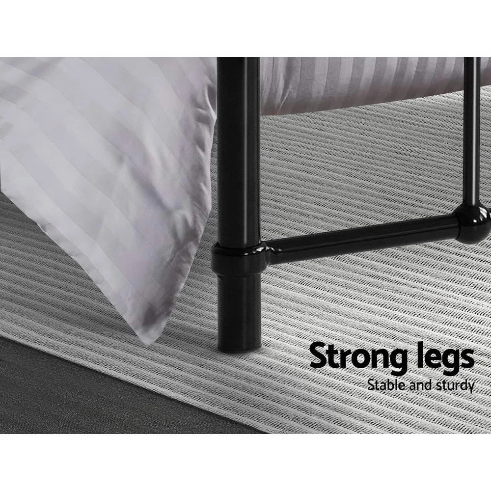 Metal Bed Frame Single Size Platform Foundation Mattress