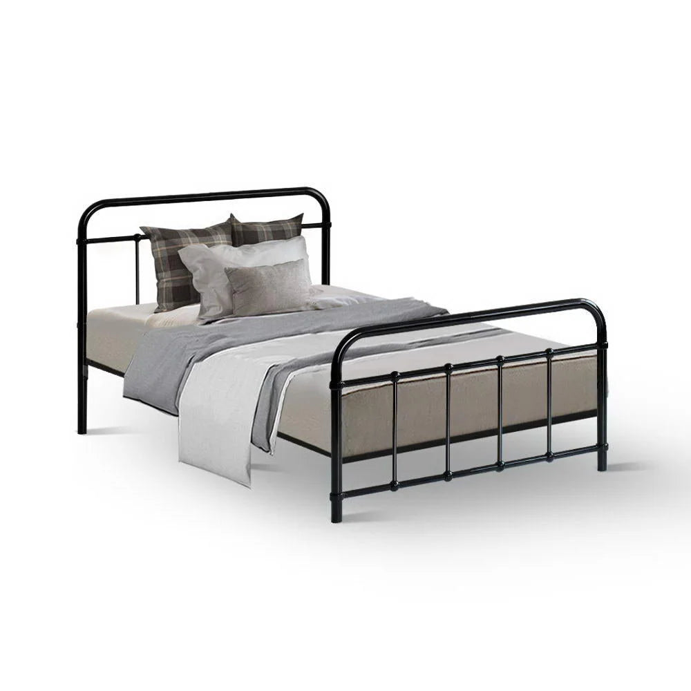 Metal Bed Frame Single Size Platform Foundation Mattress