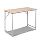 Metal Desk Minimalist White computer with wood top