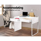 Metal Desk with 2 Drawers White office 115