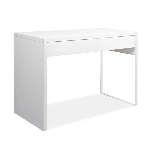 Metal Desk with 2 Drawers White - Office