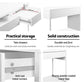 Metal Desk with 2 Drawers White office 812