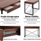 Metal desk drawer walnut desk