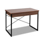 Walnut metal desk with drawer office computer drawers