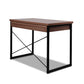 Walnut metal desk for study or home office workspaces