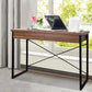 Metal Desk with Drawer, Walnut