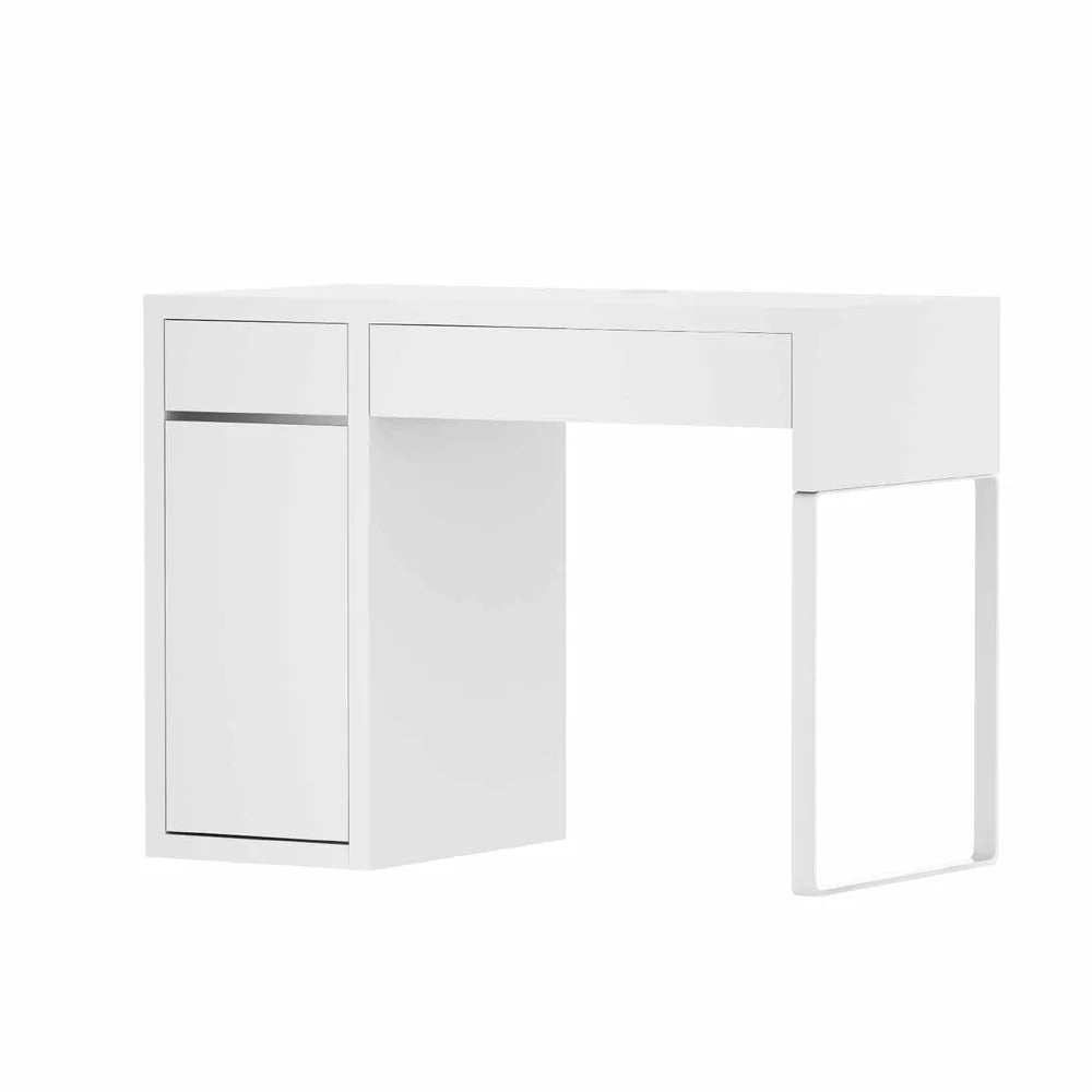 Metal Desk with Storage Cabinets - White - Office