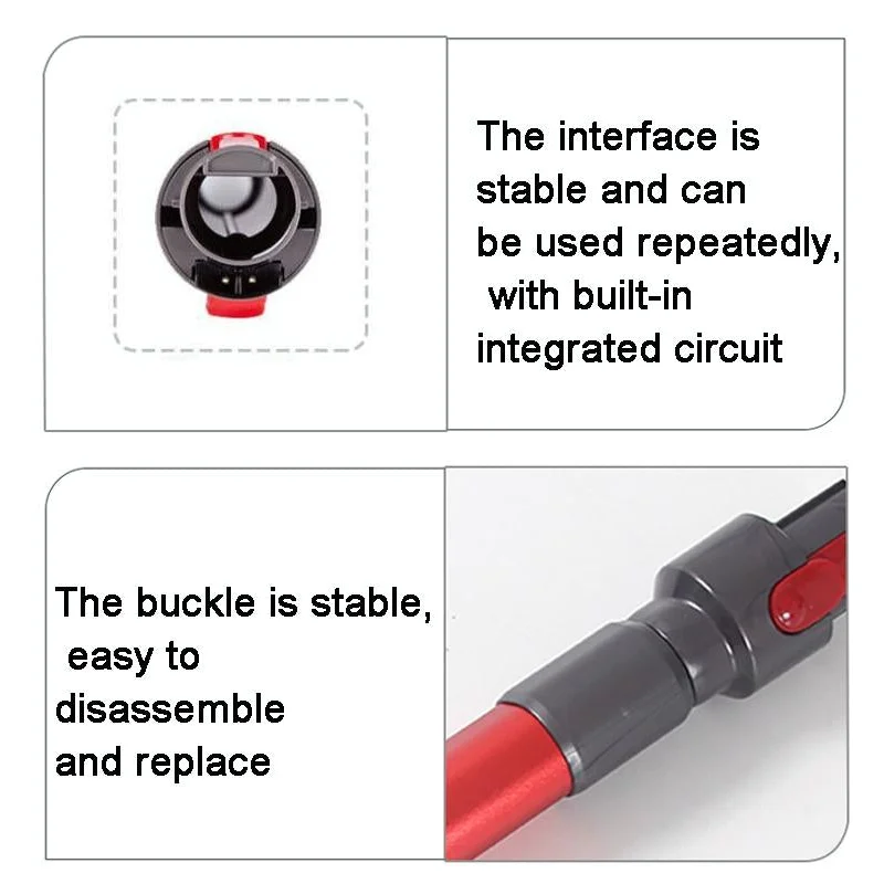 Metal Extension Tube for Dyson Vacuum Cleaners - Red