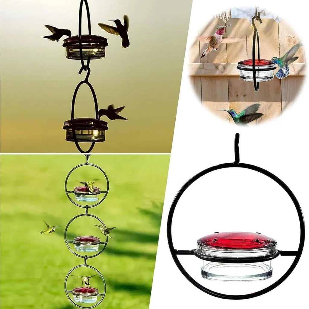 Metal Hummingbird Feeder Simple Design Durable Outdoor