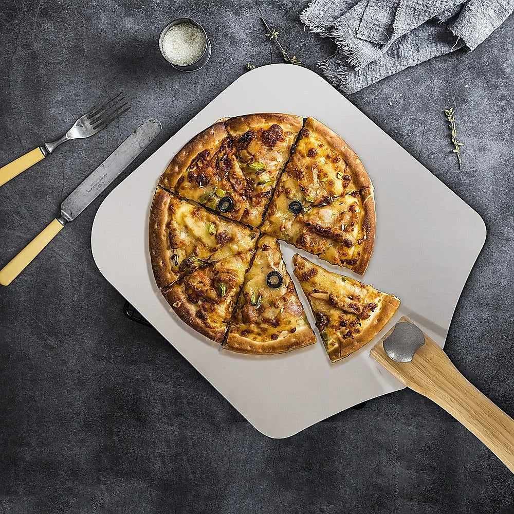 Metal Pizza Peel with Foldable Wood Handle - Home & Garden