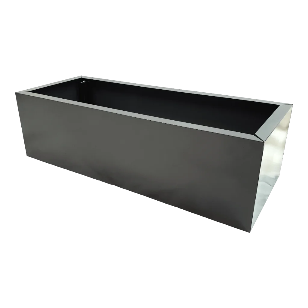 Metal Planter, Small, Grey