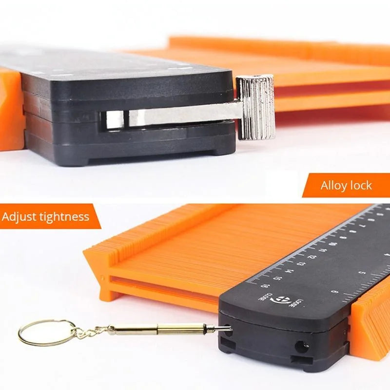 Metal Profile Contour Utensils Set with 10 Ruler Straight