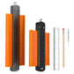 Metal Profile Contour Utensils Set with Lock - 6 & 10 Ruler