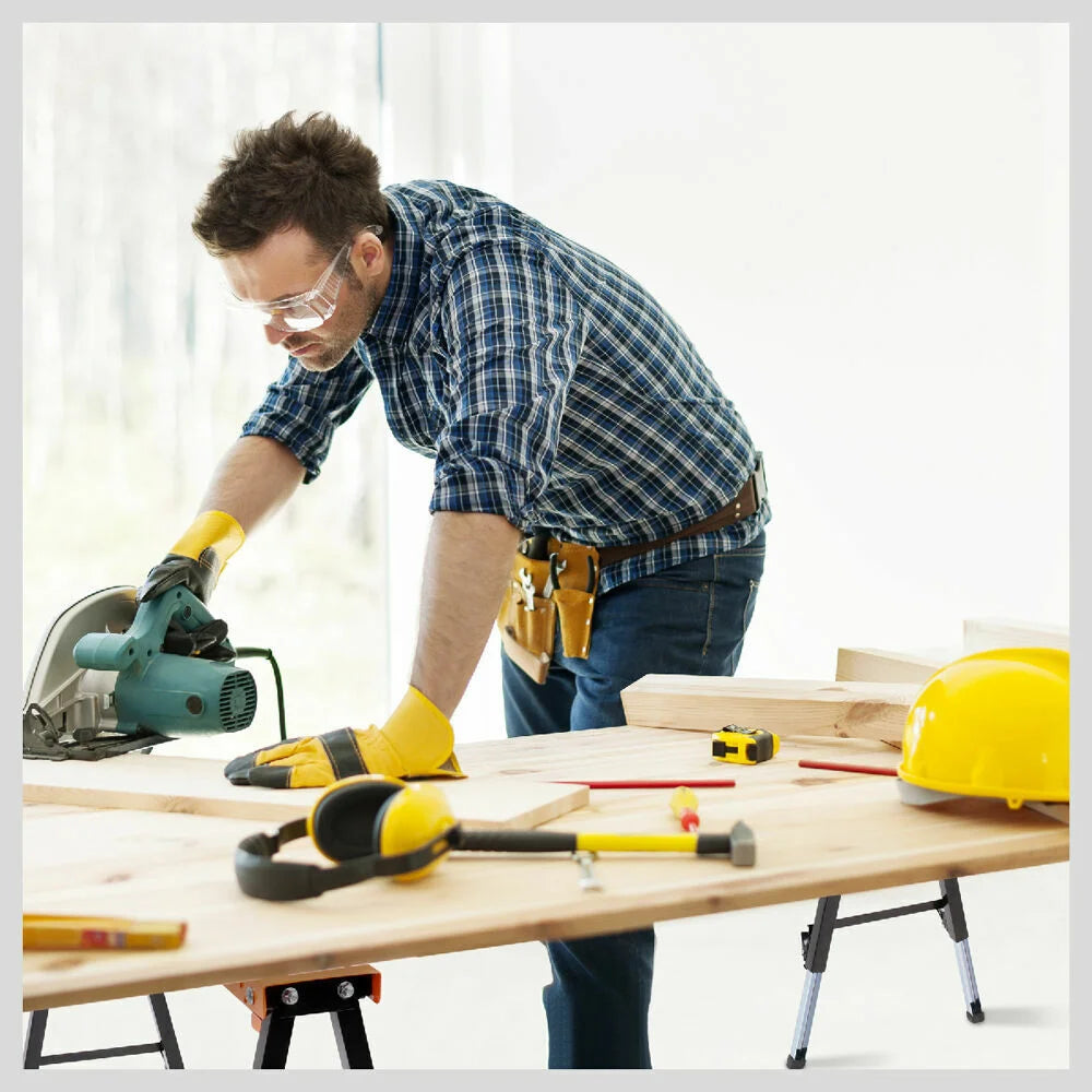 Metal Sawhorse 2Pc Mastercraft Folding Non-slip Surface