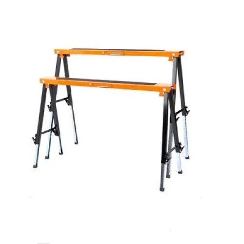 Metal Sawhorse 2Pc Mastercraft Folding Non-slip Surface