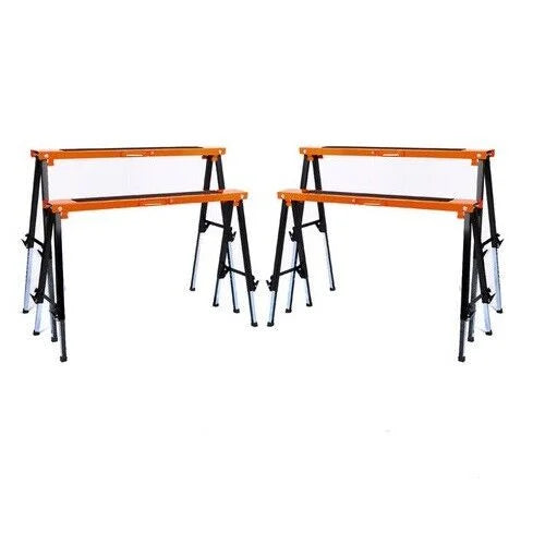 Metal Sawhorse 4Pc Mastercraft Folding Non-slip Surface