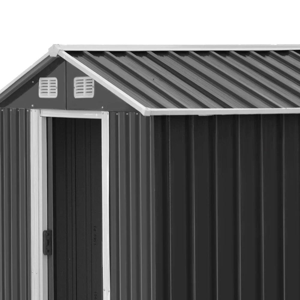 Metal Shed 2.02x3.2m Grey - Garden Furniture