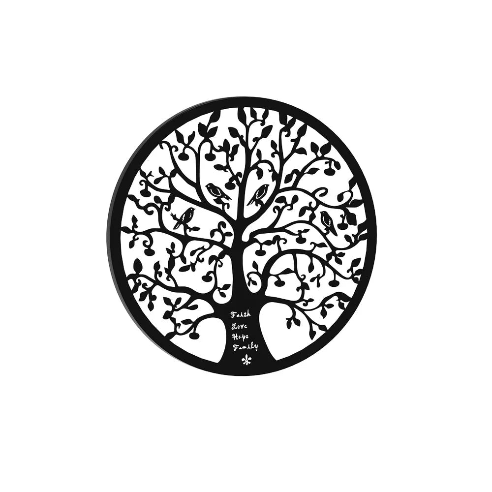 Metal Wall Art Hanging Sculpture Decor Leaf Tree