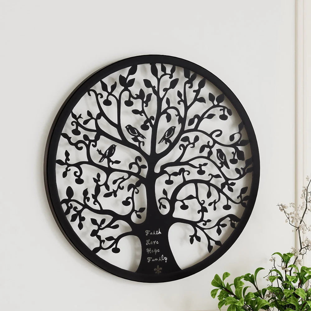 Metal Wall Art Hanging Sculpture Home Decor Leaf Tree