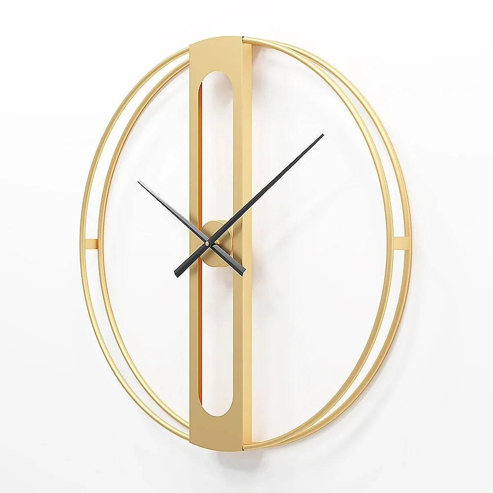 Metal Wall Clock Gold - Home & Garden