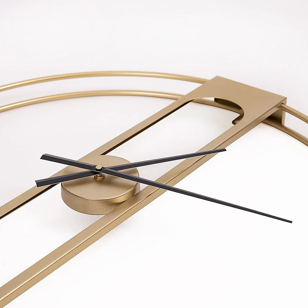 Metal Wall Clock Gold - Home & Garden