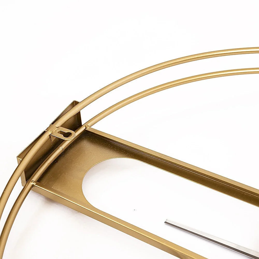 Metal Wall Clock Gold - Home & Garden
