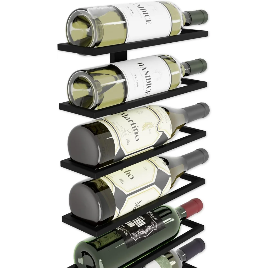 Metal Wall Mount Wine Rack for Wine Bottles Liquor