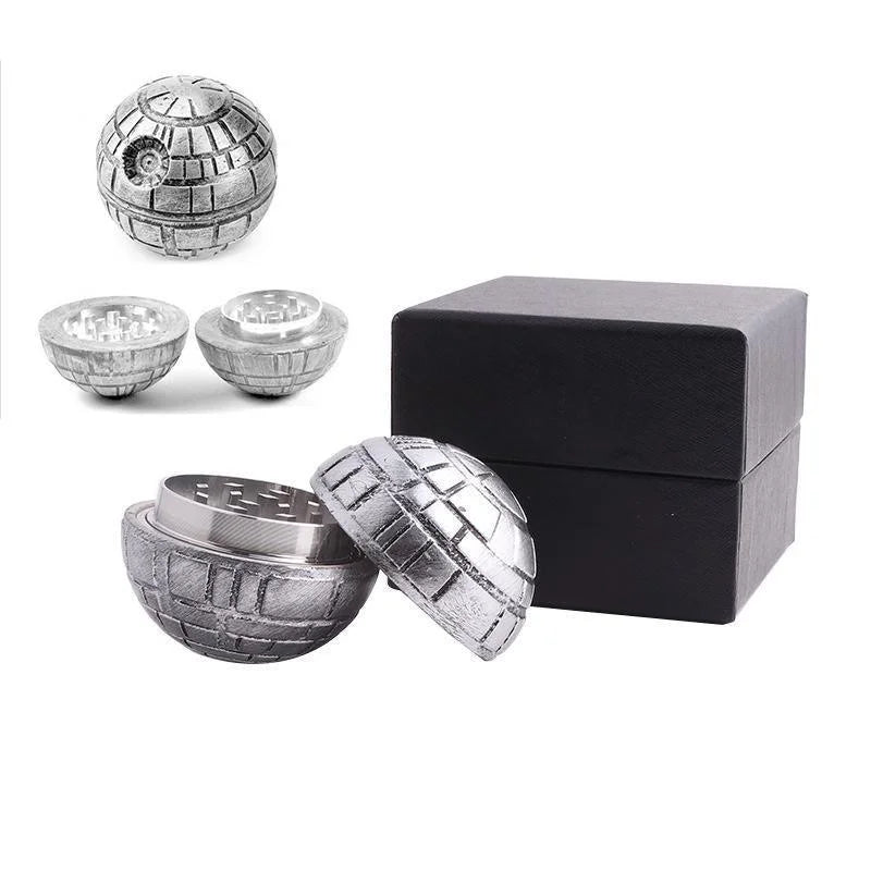 Metal Zinc Alloy Herb Grinder Crusher Aluminum With Box