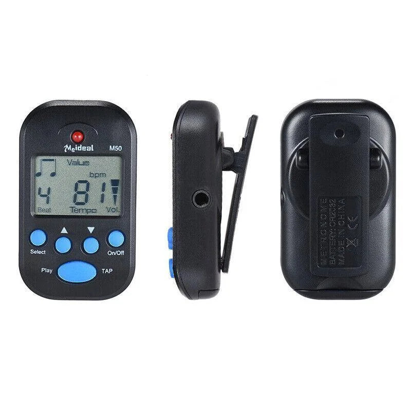 Metronome Digital Lcd Clip-On Mini Professional For Guitar