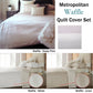 Metropolitan Waffle Quilt Cover Set Queen Pink - Home &