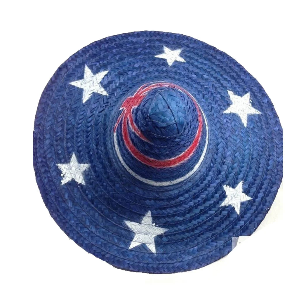 Mexican SOMBRERO Hat w Australian Aussie Flag Design Party