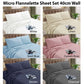 Micro Flannelette Sheet Set 40cm Wall - Kingtex Denim
