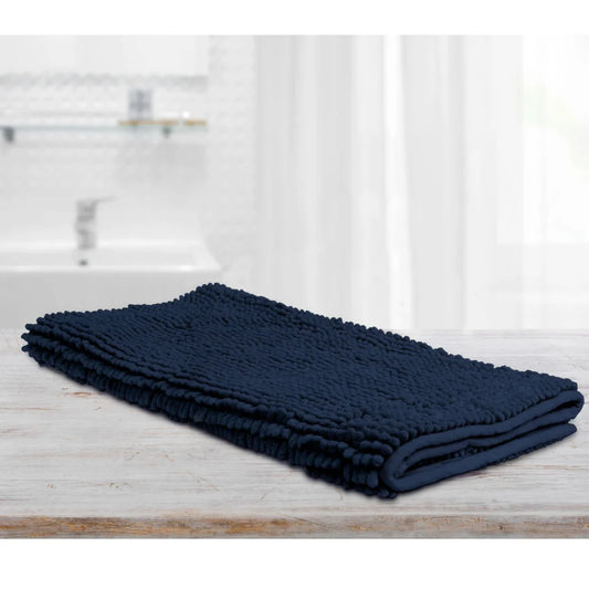 Microfiber Bath Mat Large Navy - Toggle - Home & Garden