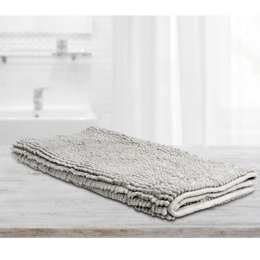 Microfiber Bath Mat Large Silver - Toggle - Home & Garden