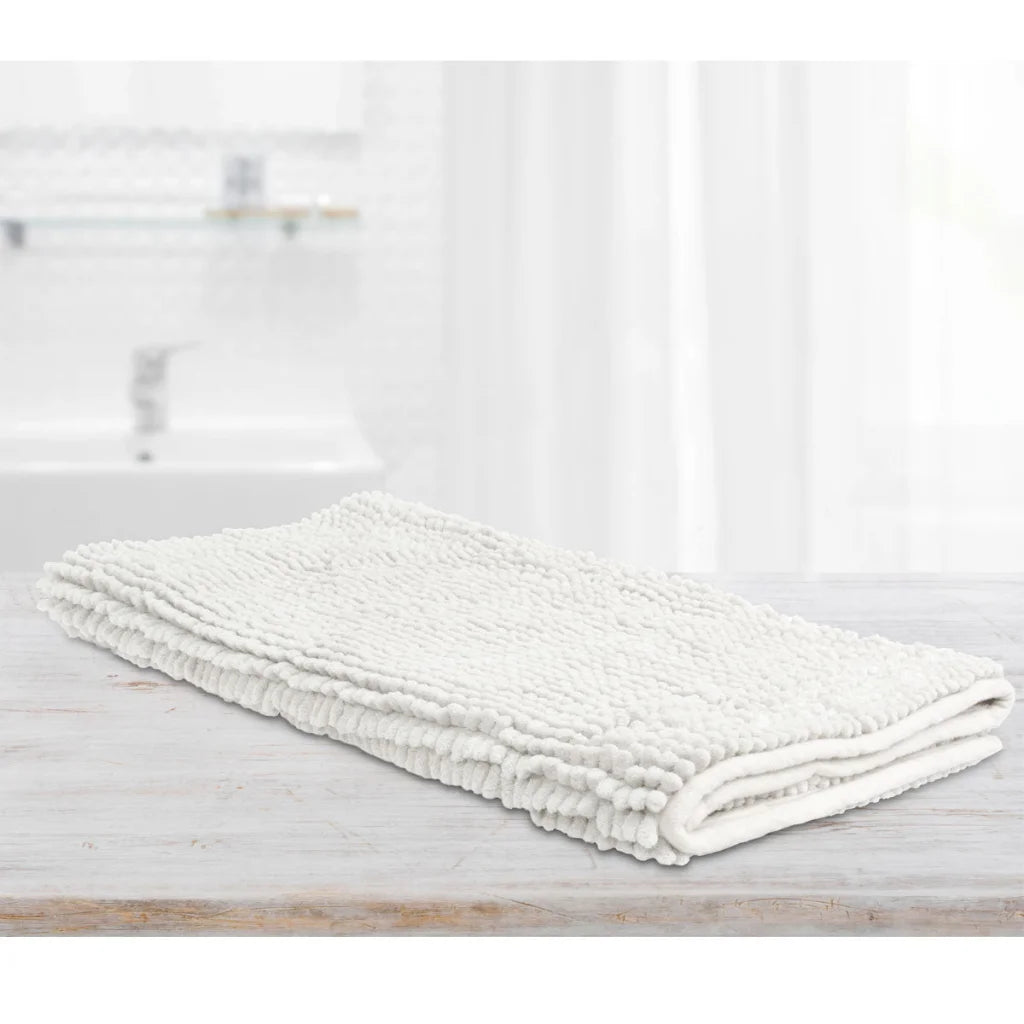 Microfiber Bath Mat Large White - Toggle - Home & Garden