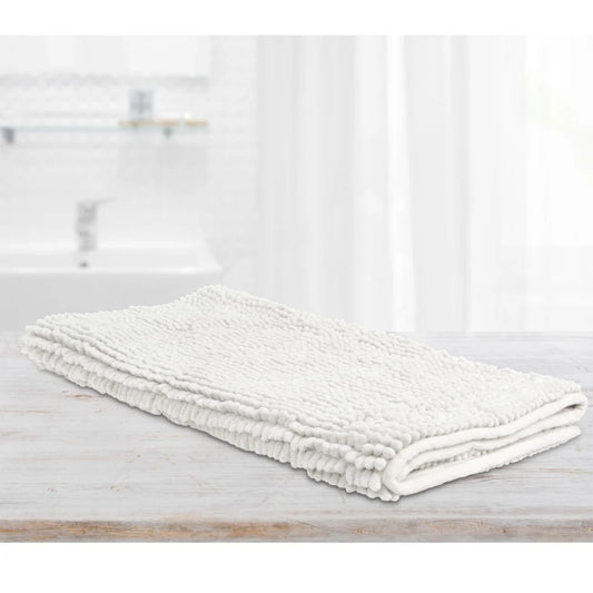 Microfiber Bath Mat Large White - Toggle - Home & Garden