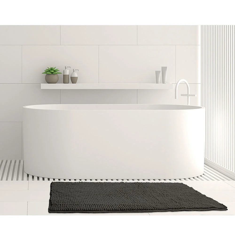 Microfiber Bath Mat Medium Charcoal - Toggle - Home & Garden