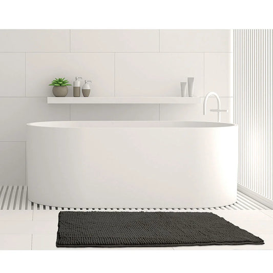 Microfiber Bath Mat Medium Charcoal - Toggle - Home & Garden