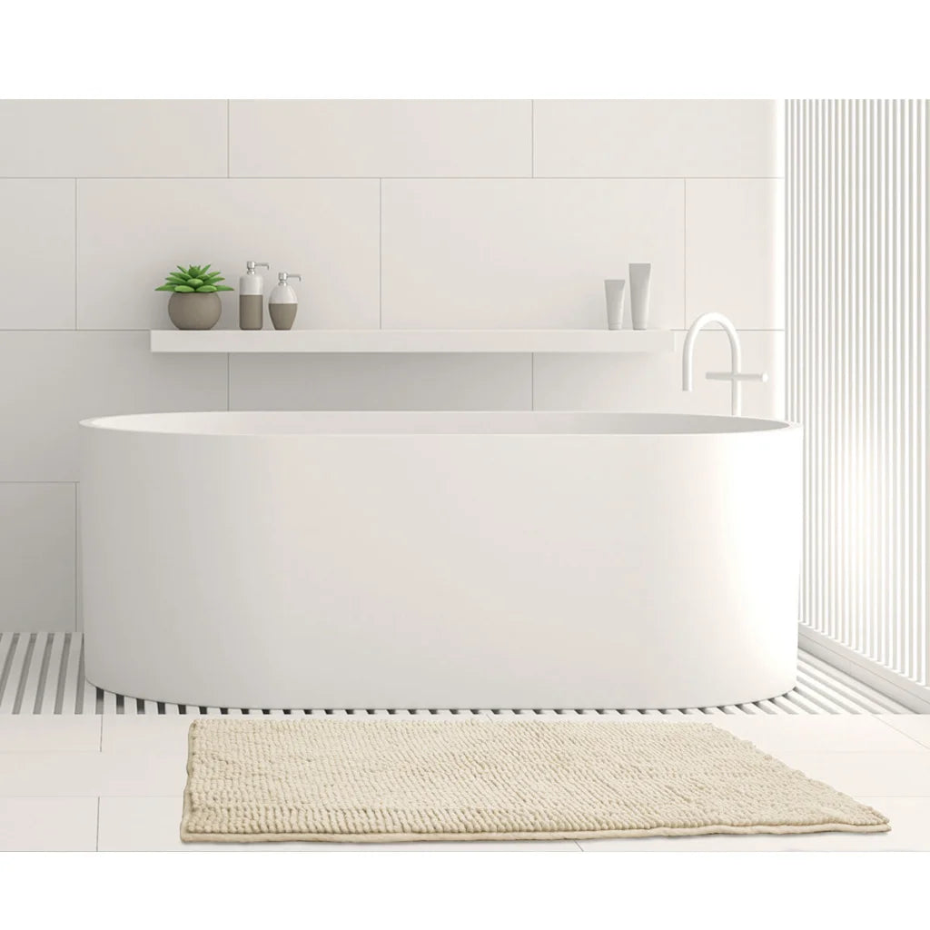 Microfiber Bath Mat Medium Stone - Toggle - Home & Garden