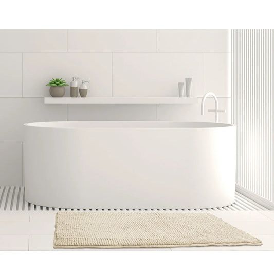 Microfiber Bath Mat Medium Stone - Toggle - Home & Garden