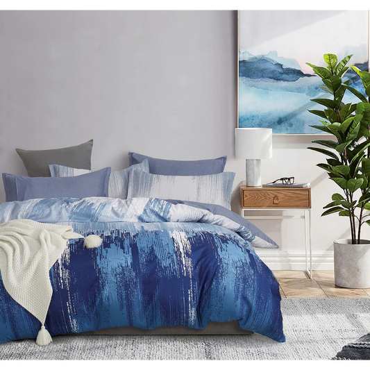 Microfiber Reversible Quilt Cover Set - Chavez - King Size