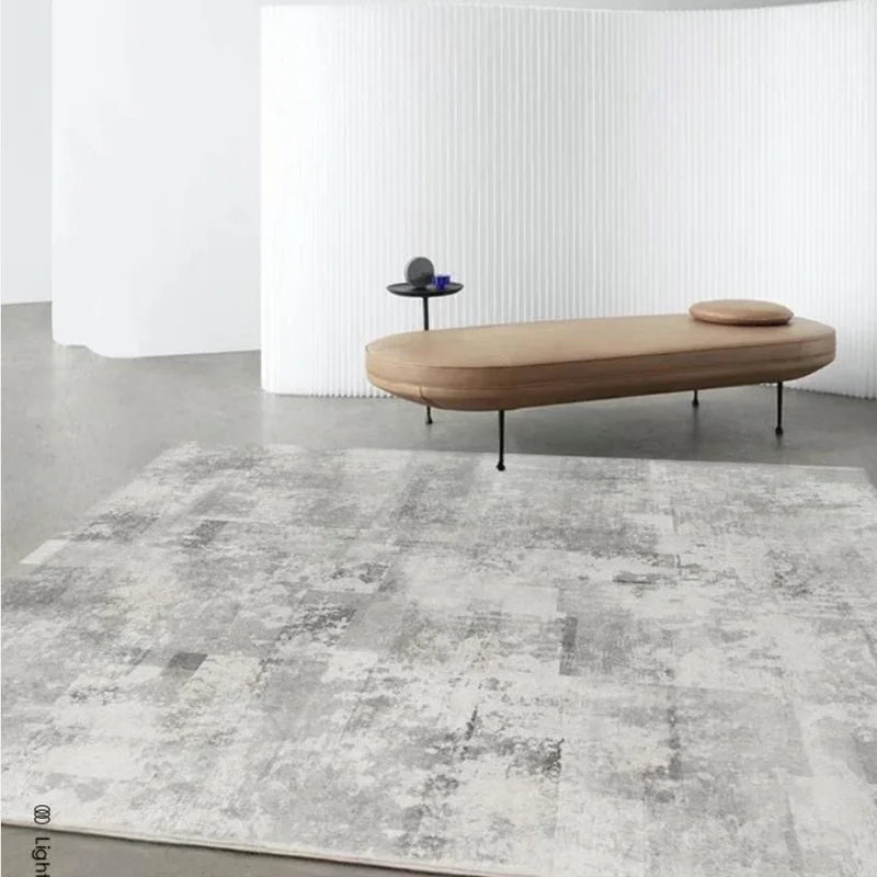 Microfiber Rug Modern Grey 200cm x 300cm - Home & Garden