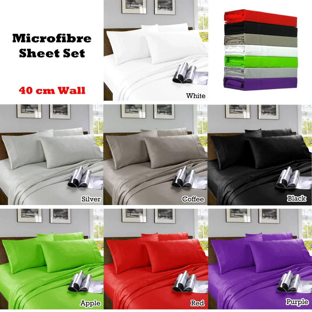 Microfibre Sheet Set Kingtex - Coffee Double - Occasions