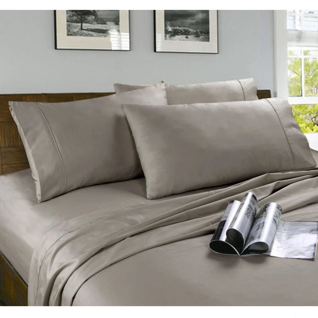 Microfibre Sheet Set Kingtex - Coffee Double - Occasions